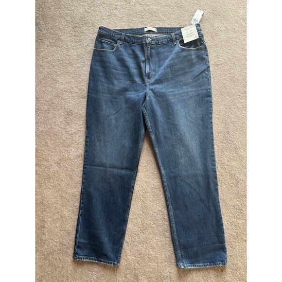 NWT Abercrombie & Fitch Plus Size 35 20r The 90s Straight Ultra High Rise Jeans - Picture 2 of 10